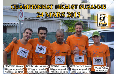CHAMPIONNAT 10KM STE SUZANNE - 24 MARS 2013